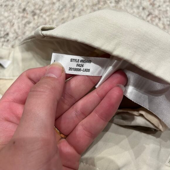 NWT Madewell Slouchy Straight Pants in Drapey Twill Sz 4 Tall Ivory Casual - Picture 5 of 8